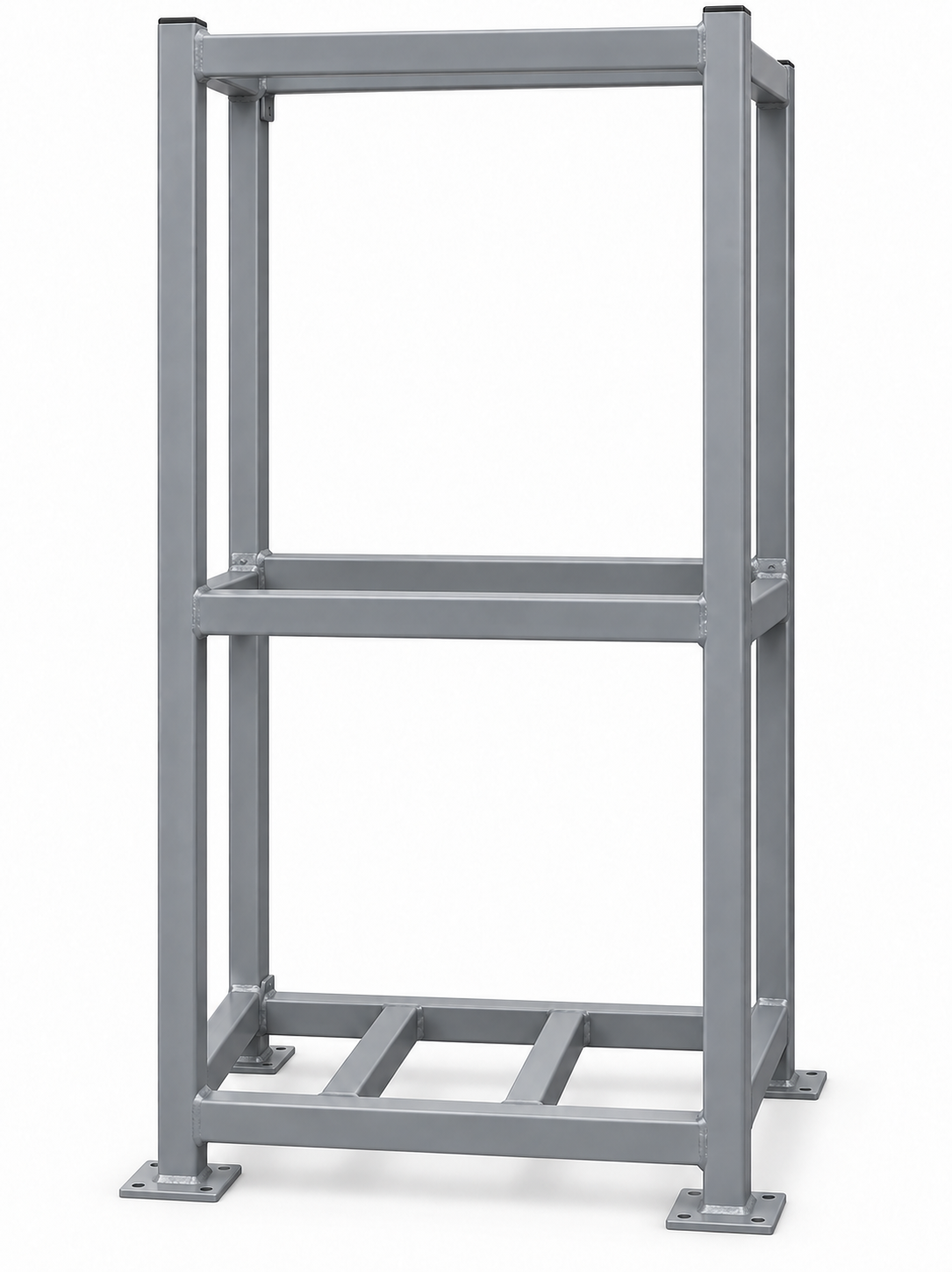 Painted-steel frame for an 8-ton R-410A heat pump and chiller